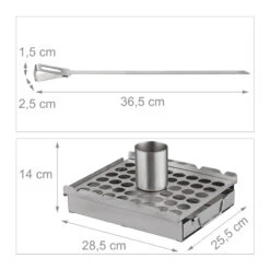 Grillaufsatz In Silber -Heimdekoration Verkäufe relaxdays grillaufsatz in silber 3