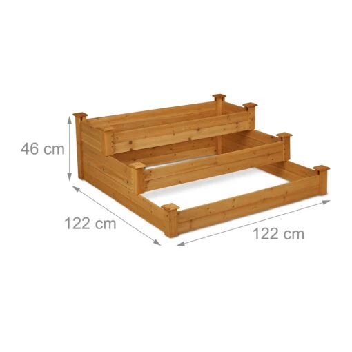 Hochbeet In Natur - (B)122 X (H)46 X (T)122 Cm – Bild 4