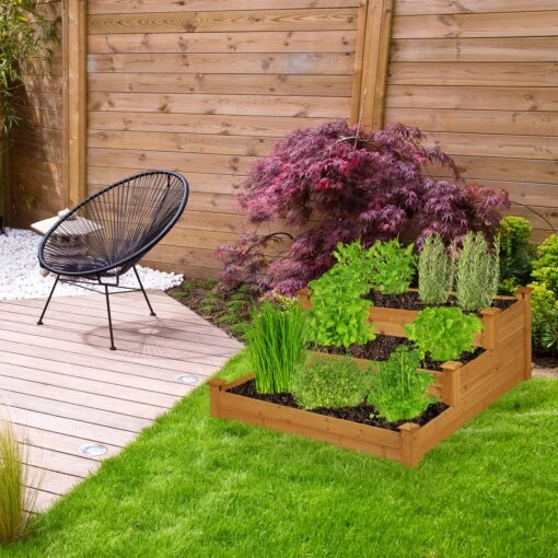 Hochbeet In Natur - (B)122 X (H)46 X (T)122 Cm – Bild 5