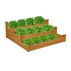 Hochbeet In Natur - (B)122 X (H)46 X (T)122 Cm -Heimdekoration Verkäufe relaxdays hochbeet in natur b 122 x h 46 x t 122 cm 7