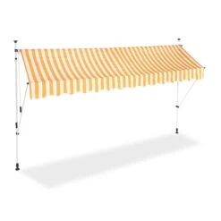 Klemmmarkise In Gelb-Gestreift - 350 X 120 Cm