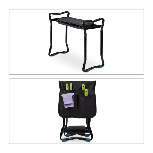 Kniebank Garten In Schwarz - (B)60 X (H)50 X (T)27,5 Cm – Bild 6