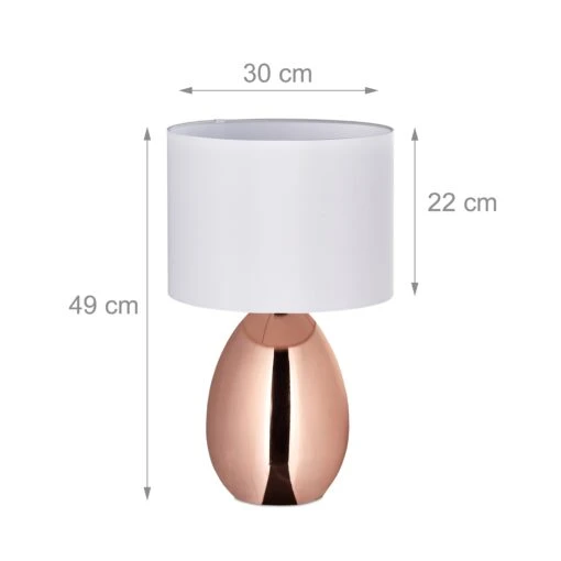 Nachttischlampe Touch In Kupfer - (H)49 Cm – Bild 4