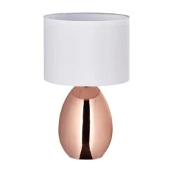 Nachttischlampe Touch In Kupfer - (H)49 Cm -Heimdekoration Verkäufe relaxdays nachttischlampe touch in kupfer h 49 cm 7
