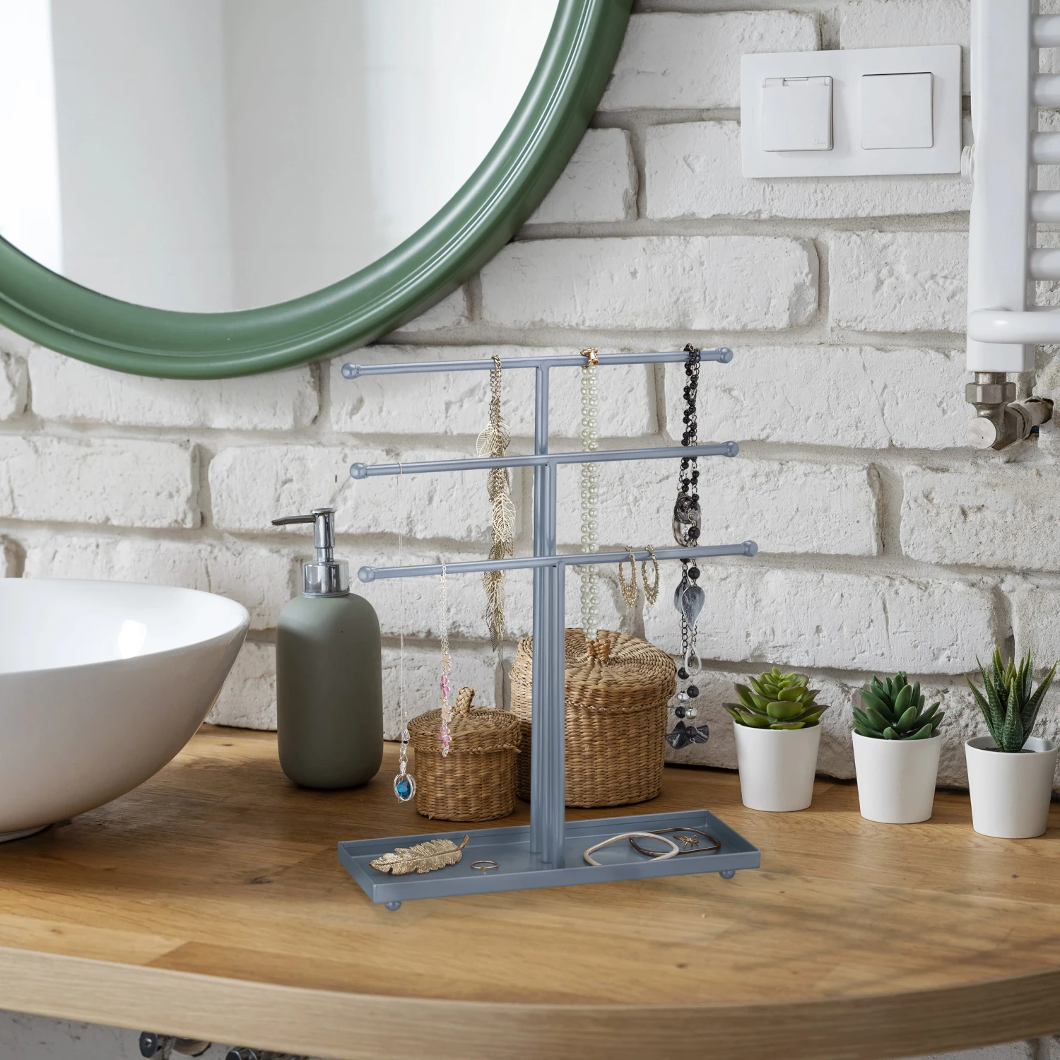 Schmuckständer In Bronze - (B)31 X (H)40 X (T)11 Cm 7 Schmuckständer In Bronze - (B)31 X (H)40 X (T)11 Cm – Bild 5