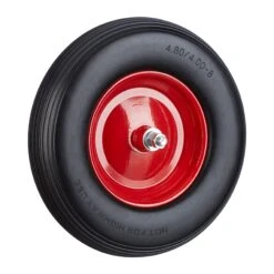 Schubkarrenrad "PU" In Schwarz/ Rot - 4.80 4.00-8 -Heimdekoration Verkäufe relaxdays schubkarrenrad pu in schwarz rot 4 80 4 00 8 7