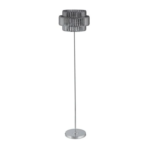 Stehlampe Grau/ Silber - (H)150 X Ø 34 Cm – Bild 8