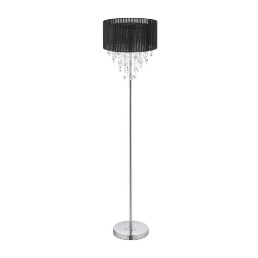 Stehlampe In Schwarz/ Silber - (H)150 X Ø 37,5 Cm