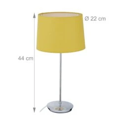 Tischlampe In Gelb -Heimdekoration Verkäufe relaxdays tischlampe in gelb 3