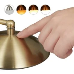 Tischlampe In Gold - (H)25 Cm -Heimdekoration Verkäufe relaxdays tischlampe in gold h 25 cm 5