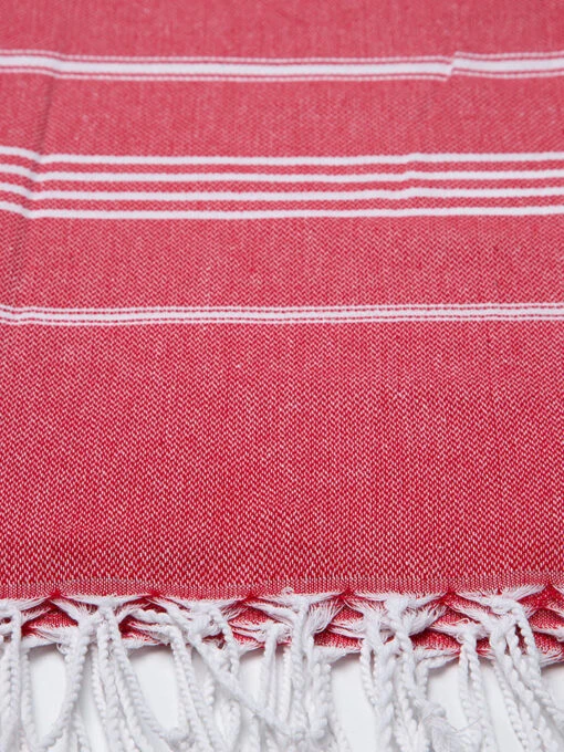Hamamtuch In Rot - (L)180 X (B)100 Cm – Bild 2