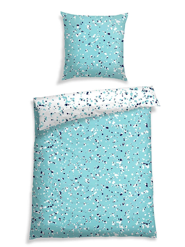 Schiesser Renforcé-Bettwäsche-Set "Jackson" In Türkis 3 Schiesser Renforcé-Bettwäsche-Set "Jackson" In Türkis