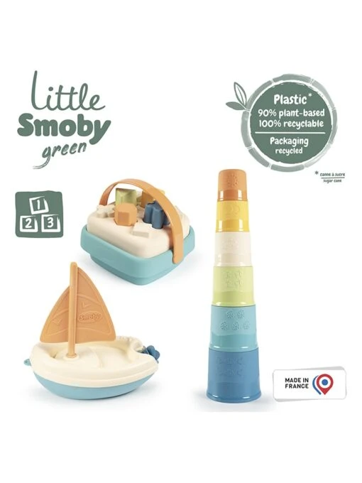 SMOBY 2tlg. Set: Formensteckspiel-Korb Und Segelboot - Ab 12 Monaten – Bild 2