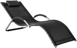 Sonnenliege In Schwarz - (B)63 X (H)66 X (T)172cm