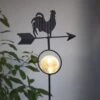 Star Trading LED Solar Gartenstecker Hahn Mit Windrichtungspfeil In Schwarz - H: 81cm -Heimdekoration Verkäufe star trading led solar gartenstecker hahn mit windrichtungspfeil in schwarz h 81cm