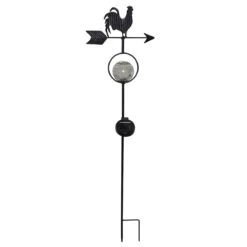 Star Trading LED Solar Gartenstecker Hahn Mit Windrichtungspfeil In Schwarz - H: 81cm -Heimdekoration Verkäufe star trading led solar gartenstecker hahn mit windrichtungspfeil in schwarz h 81cm 2
