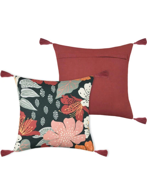 Kissen "Ivanna" In Rot/ Bunt - (L)40 X (B)40 Cm – Bild 2