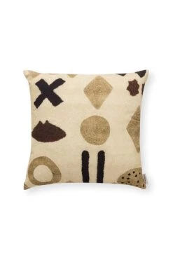 VTwonen Kissen "Square Printed Symbols" In Mehrfarbig - (L) 45 X (B) 45 Cm