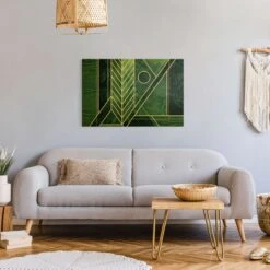 Leinwandbild Gold - Goldene Geometrie - Smaragd In Grün -Heimdekoration Verkäufe wallart leinwandbild gold goldene geometrie smaragd in grun 3