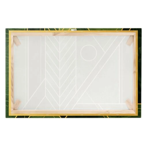 Leinwandbild Gold - Goldene Geometrie - Smaragd In Grün – Bild 8