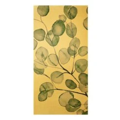 Leinwandbild Gold - Grünes Aquarell Eukalyptuszweig In Grün
