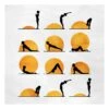 Leinwandbild - Yoga - Der Sonnengruß In Orange -Heimdekoration Verkäufe wallart leinwandbild yoga der sonnengruss in orange