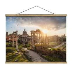 Stoffbild - Forum Romanum Bei Sonnenaufgang In Orange