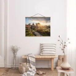 Stoffbild - Forum Romanum Bei Sonnenaufgang In Orange -Heimdekoration Verkäufe wallart stoffbild forum romanum bei sonnenaufgang in orange 3