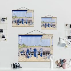 Stoffbild - Katsushika Hokusai - Die Sazai Halle In Blau -Heimdekoration Verkäufe wallart stoffbild katsushika hokusai die sazai halle in blau 6