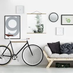 Stoffbild Mit Posterleisten - Eukalyptus Im Weißen Licht In Grün -Heimdekoration Verkäufe wallart stoffbild mit posterleisten eukalyptus im weissen licht in grun 3