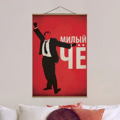 Stoffbild Mit Posterleisten - Filmposter Afonia I In Rot – Bild 2