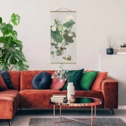 Stoffbild - Vintage Illustration Lotusblüten Im Teich In Grün 11 Stoffbild - Vintage Illustration Lotusblüten Im Teich In Grün -Heimdekoration Verkäufe wallart stoffbild vintage illustration lotusbluten im teich in grun 2