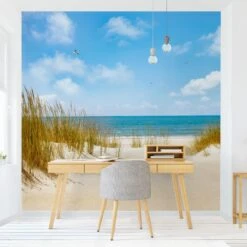 Vliestapete Premium - Strand An Der Nordsee In Beige -Heimdekoration Verkäufe wallart vliestapete premium strand an der nordsee in beige 2