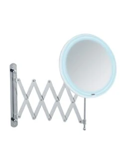 Wenko LED Teleskop-Wandspiegel Barona In Chrom